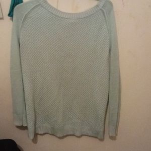 Blue knitted sweater